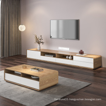 Modern luxury TV cabinet wood coffee table